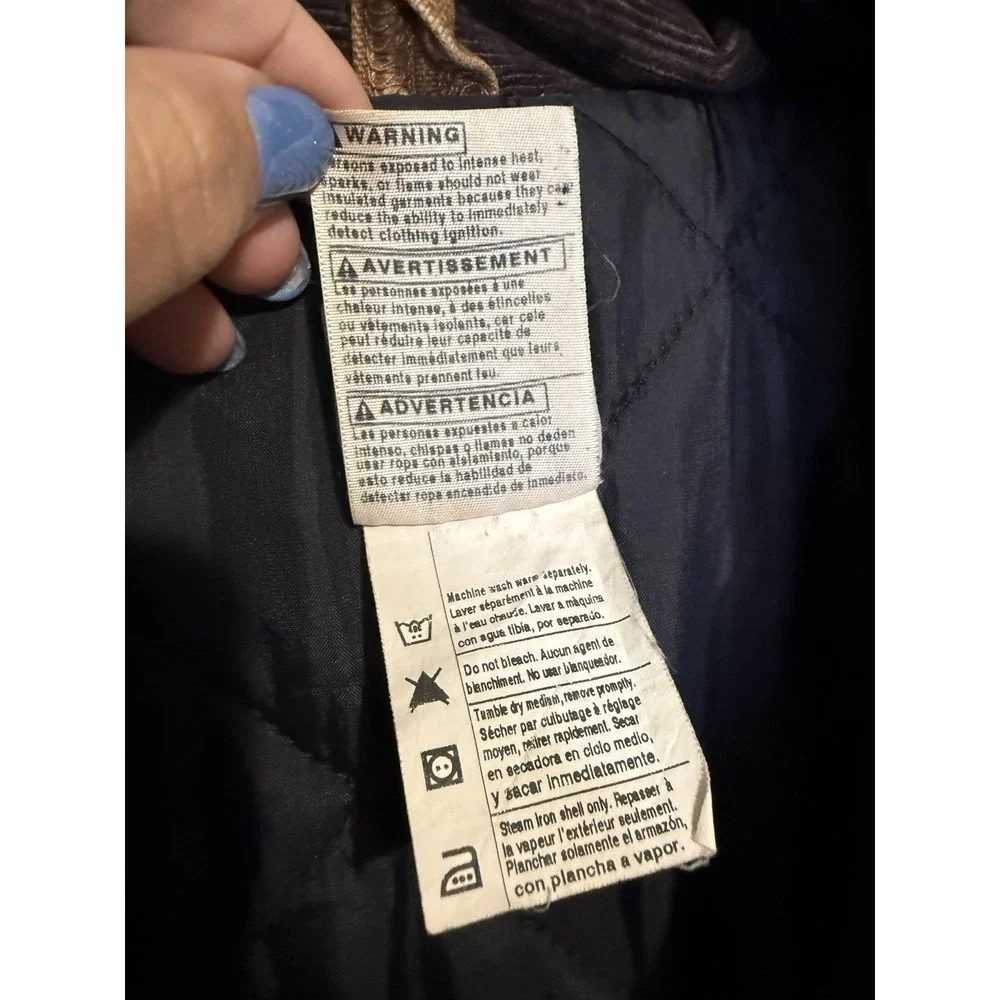 Vintage Carhartt Brown Canvas Jacket Coat Men's Size Large Tall Quilted Chore